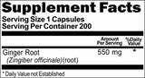 Private Label Ginger Root 550mg 200caps Private Label 12,100,500 Bottle Price