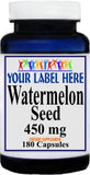 Private Label Watermelon Seed 450mg 90 or 180 Capsules Private Label 12,100,500 Bottle Price