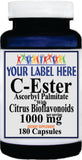 Private Label C-Ester with Citrus Bioflavonoids 1000mg 180caps Private Label 12,100,500 Bottle Price
