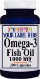 Private Label Omega 3 Fish Oil 1000mg 200 Capsules Private Label 12,100,500 Bottle Price