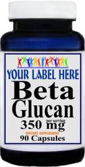 Private Label Beta Glucan 350mg 90caps or 180caps Private Label 12,100,500 Bottle Price