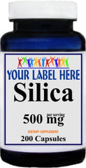 Private Label Silica 500mg 200caps Private Label 12,100,500 Bottle Price