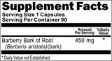 Private Label Barberry Bark of Root 450mg 90caps Private Label 12,100,500 Bottle Price