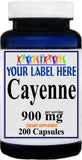 Private Label Cayenne 900mg 100caps or 200caps Private Label 12,100,500 Bottle Price