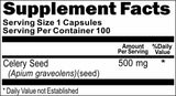 Private Label Celery Seed 500mg 100caps or 200caps Private Label 12,100,500 Bottle Price