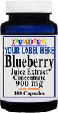 Private Label Blueberry Juice Extract Concentrate 900mg 100caps Private Label 12,100,500 Bottle Price