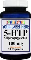 Private Label 5-HTP 100mg 90caps or 180caps Private Label 12,100,500 Bottle Price