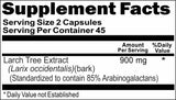 Private Label Larch Tree Extract 900mg 90caps or 180caps Private Label 12,100,500 Bottle Price