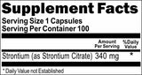 Private Label Strontium Bone Maintenance 340mg 100caps or 200caps Private Label 12,100,500 Bottle Price
