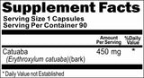 Private Label Catuaba 450mg 90caps Private Label 12,100,500 Bottle Price