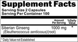 Private Label Siberian Ginseng 1000mg 200caps Private Label 12,100,500 Bottle Price