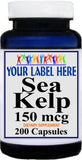 Private Label Sea Kelp 150mcg 200caps Private Label 12,100,500 Bottle Price