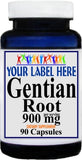 Private Label Gentian 900mg 90caps Private Label 12,100,500 Bottle Price