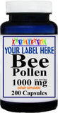 Private Label Bee Pollen 1000mg 100caps or 200caps Private Label 12,100,500 Bottle Price
