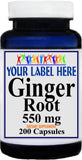 Private Label Ginger Root 550mg 200caps Private Label 12,100,500 Bottle Price
