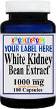Private Label White Kidney Bean Extract 1000mg 180caps Private Label 12,100,500 Bottle Price