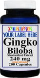 Private Label Ginkgo Biloba Standardized Extract 240mg 200caps Private Label 12,100,500 Bottle Price