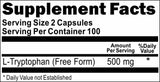 Private Label L-Tryptophan 500mg 200caps Private Label 12,100,500 Bottle Price