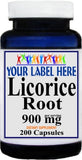 Private Label Licorice Root 900mg 200caps Private Label 12,100,500 Bottle Price