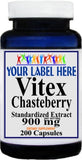 Private Label Vitex Chasteberry Standardized Extract 900mg 200caps Private Label 12,100,500 Bottle Price