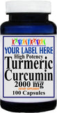 Private Label Turmeric Curcumin 2000mg 100caps or 200caps Private Label 12,100,500 Bottle Price