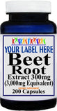 Private Label Beet Root Extract Equivalent 3000mg 100caps or 200caps Private Label 12,100,500 Bottle Price
