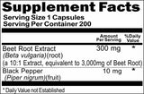 Private Label Beet Root Extract Black Pepper Equivalent 3000mg 200caps Private Label 12,100,500 Bottle Price