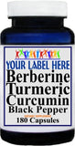 Private Label Berberine Turmeric Curcumin Black Pepper 90 or 180caps Private Label 12,100,500 Bottle Price