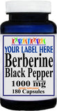 Private Label Berberine Black Pepper 1000mg 180caps Private Label 12,100,500 Bottle Price