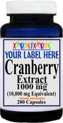 Private Label Cranberry Extract Equivalent 10,000mg 200caps Private Label 12,100,500 Bottle Price