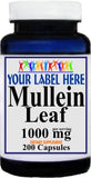 Private Label Mullein Leaf 1000mg 100caps or 200caps Private Label 12,100,500 Bottle Price