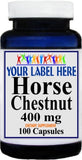 Private Label Horse Chestnut 400mg 100caps or 200caps Private Label 12,100,500 Bottle Price