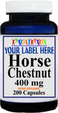 Private Label Horse Chestnut 400mg 100caps or 200caps Private Label 12,100,500 Bottle Price