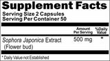 Private Label Sophora Japonica Contains Quercetin 500mg 100caps or 200caps Private Label 12,100,500 Bottle Price