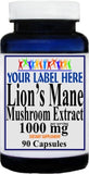 Private Label Lion's Mane Mushroom 1000mg 90caps or 180caps Private Label 12,100,500 Bottle Price