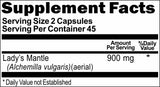Private Label Lady's Mantle 900mg 90caps Private Label 12,100,500 Bottle Price
