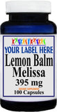 Private Label Lemon Balm 395mg 100caps Private Label 12,100,500 Bottle Price