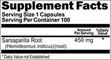 Private Label Sarsaparilla Root 450mg 100caps Private Label 12,100,500 Bottle Price