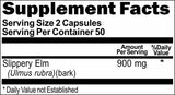 Private Label Slippery Elm Bark 900mg 100caps or 200caps Private Label 12,100,500 Bottle Price