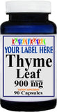 Private Label Thyme Leaf 900mg 90caps Private Label 12,100,500 Bottle Price