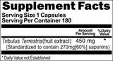 Private Label Tribulus Terestris Standardized Extract 450mg 180caps Private Label 12,100,500 Bottle Price