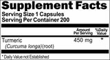 Private Label Turmeric 450mg 200caps Private Label 12,100,500 Bottle Price