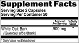 Private Label White Oak Bark 900mg 100caps Private Label 12,100,500 Bottle Price