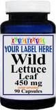 Private Label Wild Lettuce Leaf 450mg 90caps Private Label 12,100,500 Bottle Price