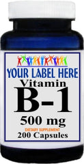 Private Label B-1 500mg 200caps Private Label 12,100,500 Bottle Price