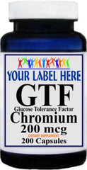 Private Label GTF Chromium 200mcg 200caps Private Label 12,100,500 Bottle Price