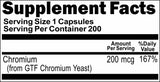 Private Label GTF Chromium 200mcg 200caps Private Label 12,100,500 Bottle Price