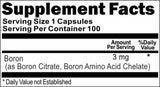 Private Label Chelated Boron 3mg 100caps or 200caps Private Label 12,100,500 Bottle Price