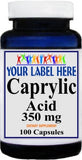 Private Label Caprylic Acid 350mg 100caps Private Label 12,100,500 Bottle Price