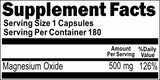 Private Label Magnesium Oxide High Potency 180caps Private 12,100,500 Bottle Price